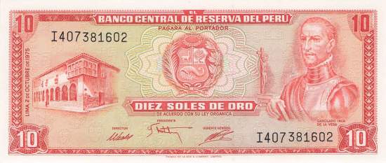 10 Soles de Oro 1975
